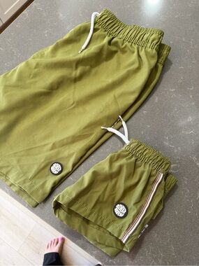 BINKY BRO MATCHING SWIM TRUNKS SET Olive Green Swim Shorts